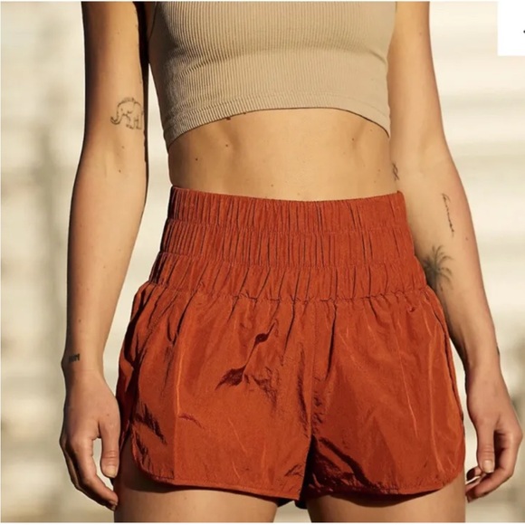 Free People Way Home Shorts in burnt Orange - Picture 1 of 5